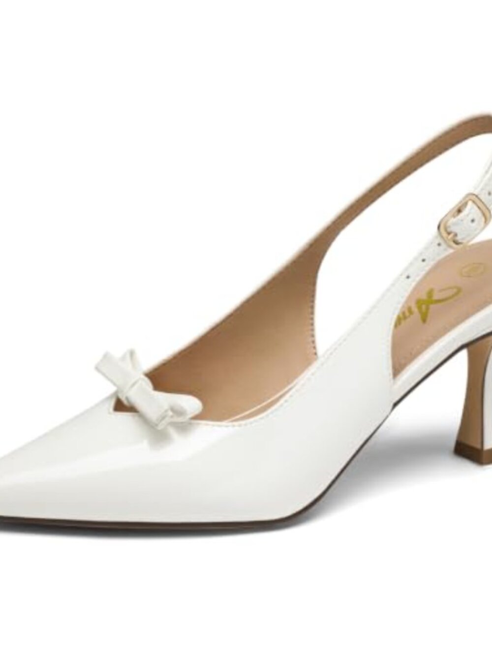 Women's Closed Toe Slingback Pumps Patent Leather 2.76 Inch Heels